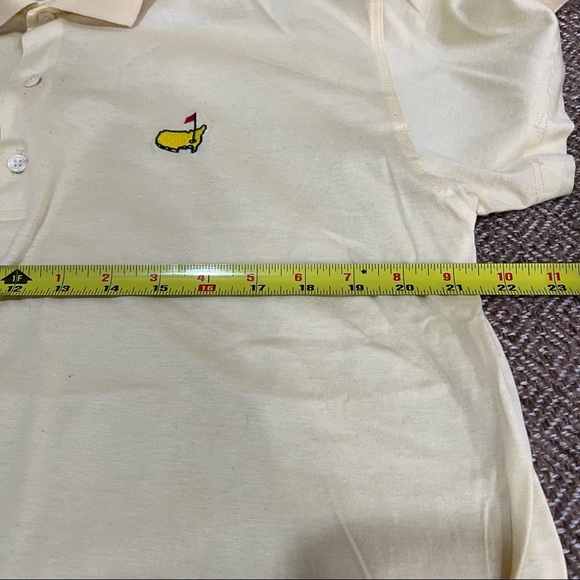 Masters Slazenger Augusta Polo Shirt Mens Sz L Yellow Short Sleeve Golf Casual - Picture 6 of 6